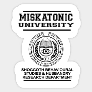 Miskatonic University Shoggoth research department - HP Lovecraft Sticker